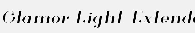 Glamor Light Extended Italic